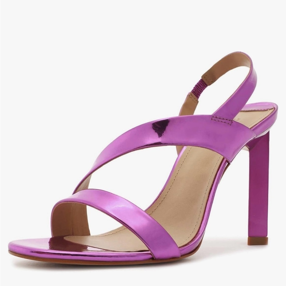 NEW SCHUTZ Dannie Fuscia Slingback High Heel Sandals Size 7 reg $129